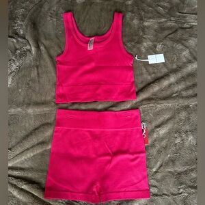 pink workout set
